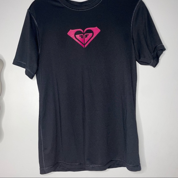 Roxy pink and black rashguard - Picture 1 of 8